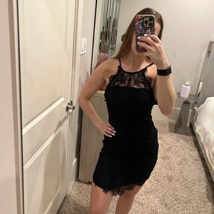 Free People Lace Design Dress with mother-of-pearl buttons